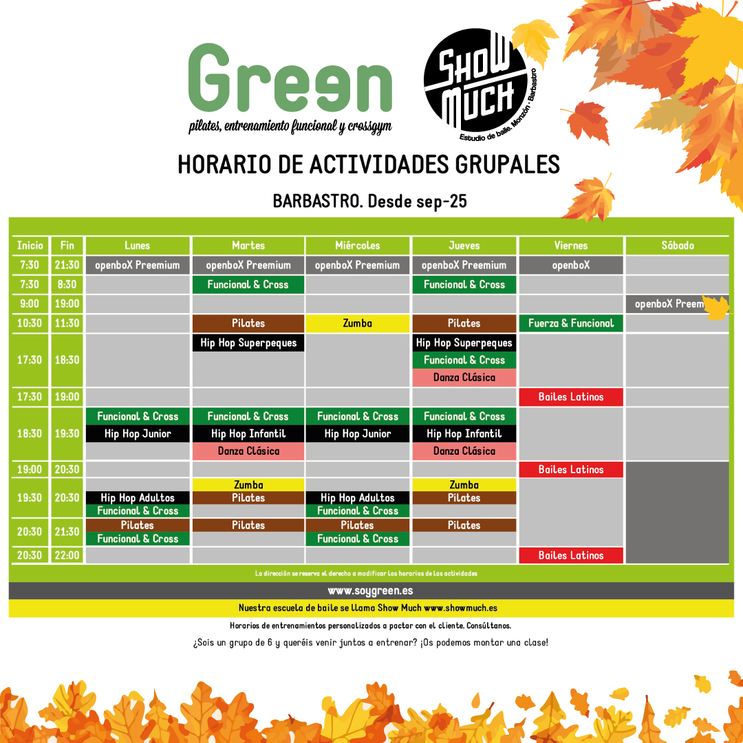 Nuevo Horario Septiembre 25